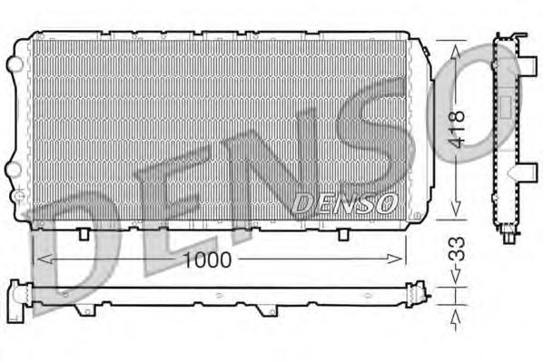 Радіатор охолодження двигуна DRM09075 Denso