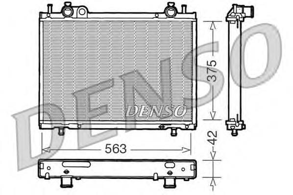 DRM09021 Denso Радіатор охолодження двигуна