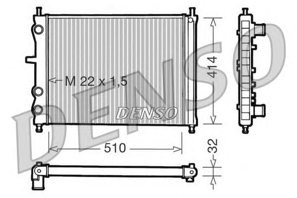 Радіатор охолодження двигуна DRM09024 Denso