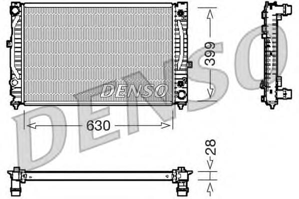 Купити DRM02031 Denso Радіатор двигуна