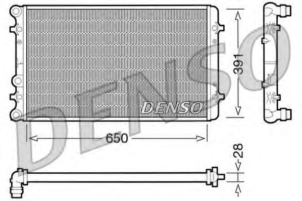 Купити DRM02007 Denso Радіатор двигуна