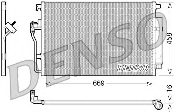 Купити DCN17056 Denso Радіатор системи охолодження кондиціонера