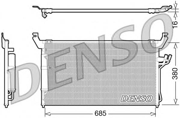 Конденсатор кондиціонера Denso DCN46013 ціна, від 109.28 USD