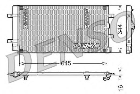 Конденсатор кондиціонера Denso DCN32060 ціна, від 70.31 USD