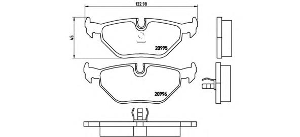 Задні гальмівні колодки Brembo P06011 ціна, від 22.86 USD