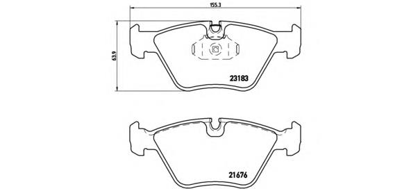 Купити P06043 Brembo Колодки гальмівні передні, дискові