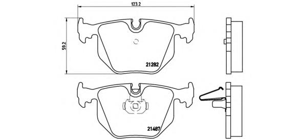 Задні дискові колодки Brembo P06044