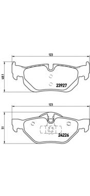 Задні дискові колодки Brembo P06038