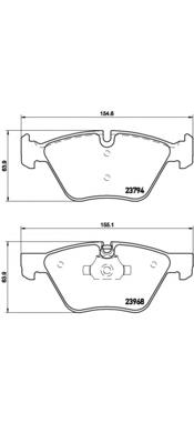 Тормозні колодки Brembo P06036