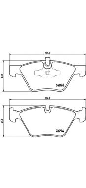 Тормозні колодки Brembo P06040