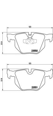 Задні гальмівні колодки P06039 Brembo