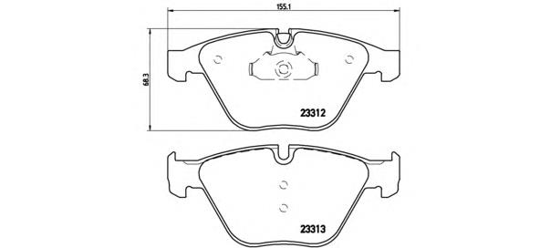 P06054 Brembo Передні гальмівні колодки