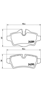 P06052 Brembo Колодки гальмівні задні, дискові