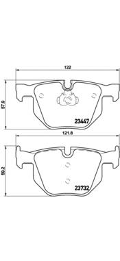 P06056 Brembo Колодки гальмівні задні, дискові