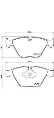 Тормозні колодки Brembo P06055
