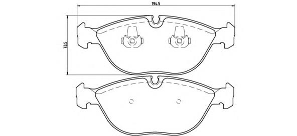 Передні тормозні колодки P06019 Brembo