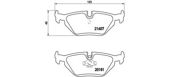 Задні дискові колодки Brembo P06013