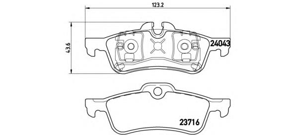 Задні гальмівні колодки P06032 Brembo