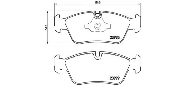 P06035 Brembo колодки гальмівні передні, дискові