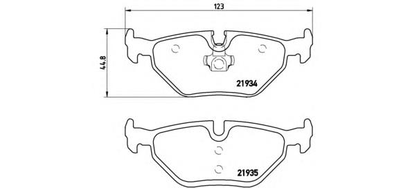 Задні дискові колодки Brembo P06025