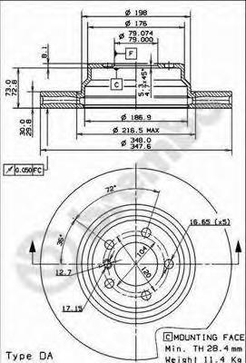 Гальмівні диски передні 09935511 Brembo