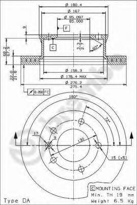 Гальмівні диски передні 09961814 Brembo