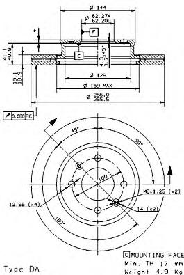 Гальмівні диски передні 09954110 Brembo