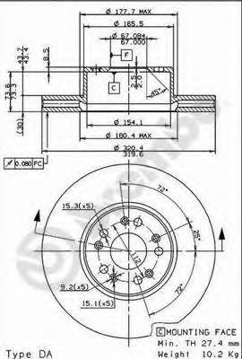 Гальмівні диски передні 09872610 Brembo