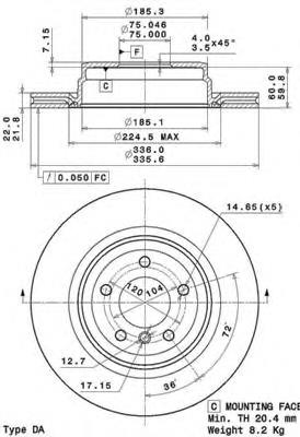 Задні дискові гальма Brembo 09A27011 ціна, від 73.96 USD