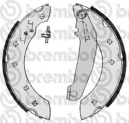 Колодки гальмові задні, барабанні S86502 Brembo