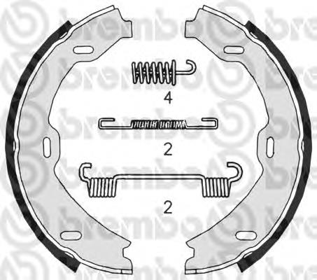 S50518 Brembo Гальмівні колодки ручника