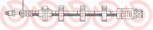 Шланг гальмівний передній, лівий Brembo T61035 ціна, від 10.48 USD