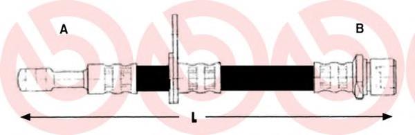 Купити T78028 Brembo Шланг гальмівний передній, лівий