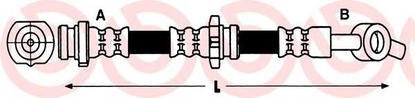 T56149 Brembo Шланг гальмівний передній, лівий