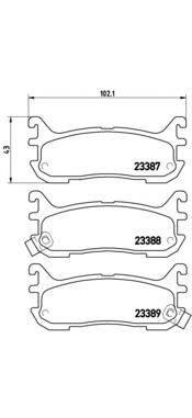Задні гальмівні колодки Brembo P49021 ціна, від 16.47 USD
