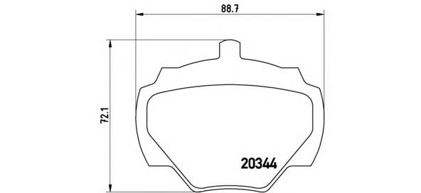 Купити P44001 Brembo Задні колодки