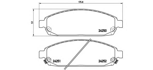 Гальмівні колодки Brembo P37010 ціна, від 53.63 USD