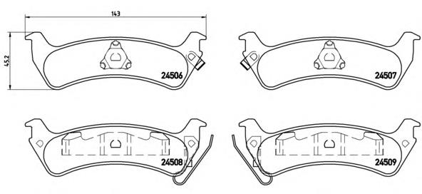 Задні гальмівні колодки P37012 Brembo