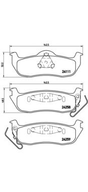 Купити P37011 Brembo Задні колодки