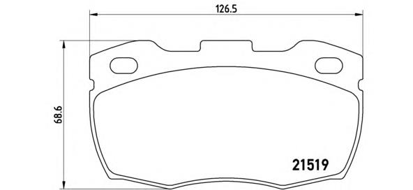 Колодки гальмівні передні, дискові P44005 Brembo