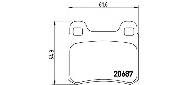 Купити P50007 Brembo Задні колодки