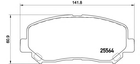 Купити P49045 Brembo Колодки гальмівні передні, дискові