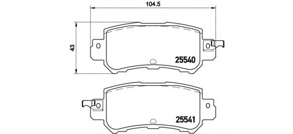 Задні дискові колодки Brembo P49047