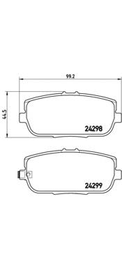 Задні гальмівні колодки Brembo P49044 ціна, від 28.73 USD