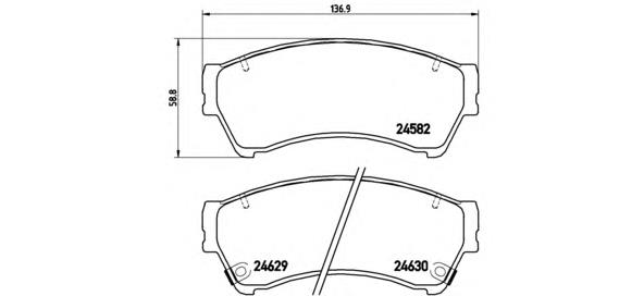 Купити P49039 Brembo Колодки гальмівні передні, дискові