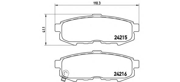 P49042 Brembo Колодки гальмівні задні, дискові