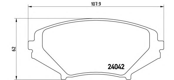 Передні тормозні колодки P49034 Brembo