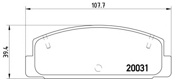 Задні дискові колодки Brembo P49037