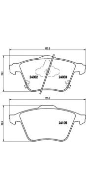 Передні тормозні колодки P49038 Brembo