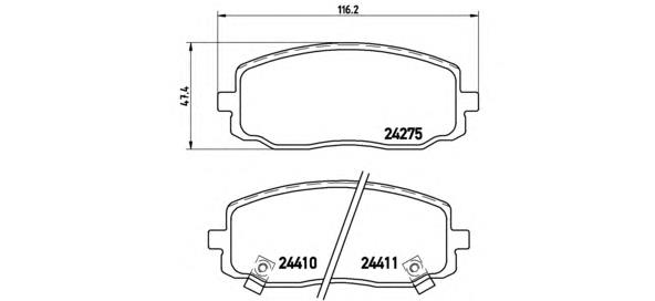 P30032 Brembo Передні гальмівні колодки
